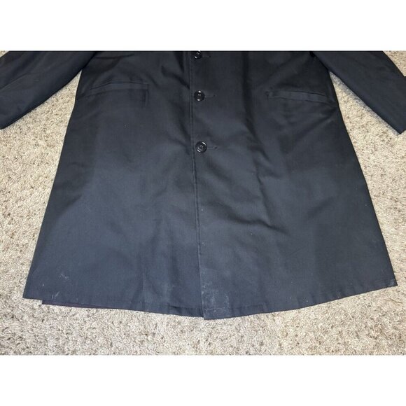 VINTAGE CAMPUS ALL WEATHER Black Coat Zip Out Lining Made In USA Sz 42 READ - Picture 3 of 13